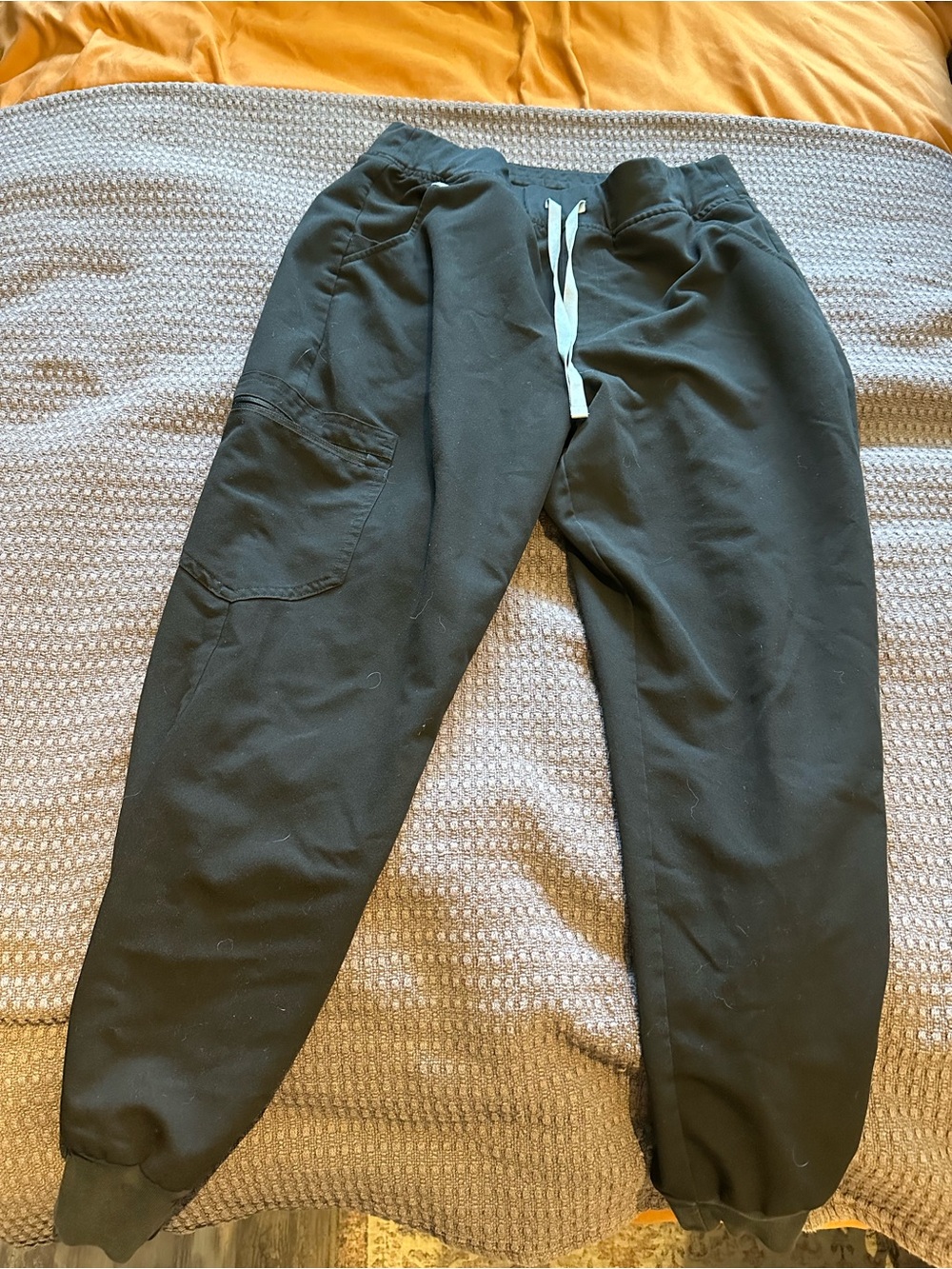 Figs Black Drawstring Jogger Pants for Women